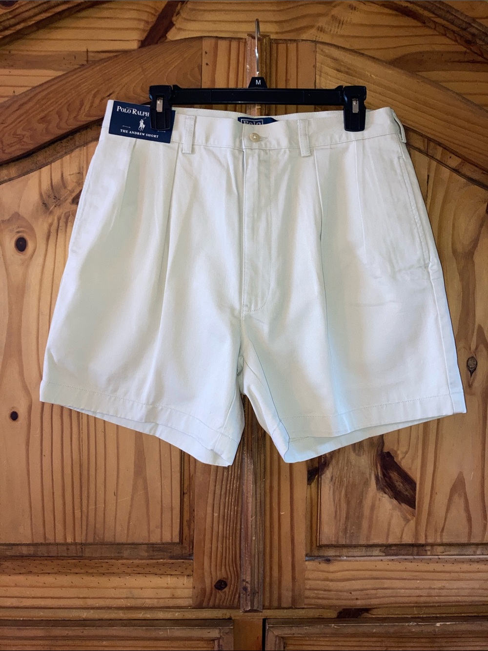 Men Polo Ralph Lauren Andrew light tan chino shorts size 34 - NWT